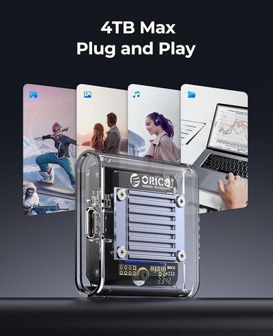 حاوية ORICO M.2 2230 NVMe SSD، محول USB C 3.2 Gen2 إلى NVMe بسرعة 10 جيجابت في الثانية لهاتف iPhone 15 Pro Max ProRes، قارئ M.2 يدعم UASP، Trim، M-Key (مفتاح B+M) - TC20 in Kuwait