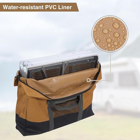 REDCAMP folding table Storage bag, WaterProof Carry Bag with Handles for Folding Picnic Camping Card Table, Black 26" D x 5" W x 24" H in Kuwait