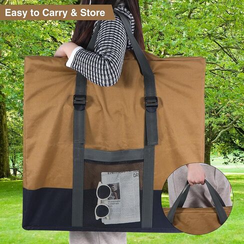 REDCAMP folding table Storage bag, WaterProof Carry Bag with Handles for Folding Picnic Camping Card Table, Black 26" D x 5" W x 24" H in Kuwait
