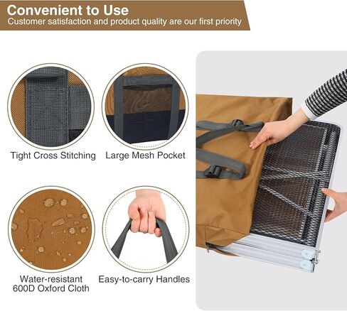 REDCAMP folding table Storage bag, WaterProof Carry Bag with Handles for Folding Picnic Camping Card Table, Black 26" D x 5" W x 24" H in Kuwait