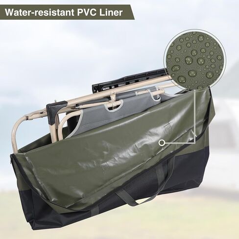 REDCAMP folding table Storage bag, WaterProof Carry Bag with Handles for Folding Picnic Camping Card Table, Black 26" D x 5" W x 24" H in Kuwait