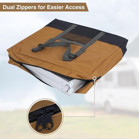 REDCAMP folding table Storage bag, WaterProof Carry Bag with Handles for Folding Picnic Camping Card Table, Black 26" D x 5" W x 24" H in Kuwait