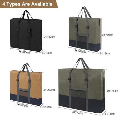 REDCAMP folding table Storage bag, WaterProof Carry Bag with Handles for Folding Picnic Camping Card Table, Black 26" D x 5" W x 24" H in Kuwait