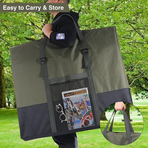 REDCAMP folding table Storage bag, WaterProof Carry Bag with Handles for Folding Picnic Camping Card Table, Black 26" D x 5" W x 24" H in Kuwait