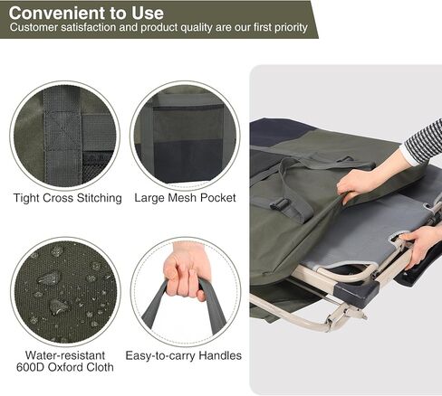 REDCAMP folding table Storage bag, WaterProof Carry Bag with Handles for Folding Picnic Camping Card Table, Black 26" D x 5" W x 24" H in Kuwait