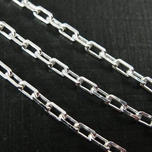 Verona Jewelers 925 Sterling Silver 3MM 4.5MM 5.5MM Mariner Anchor Link Chain Necklace- Square Link Cable Link Necklace Chain, Twist Link Necklace, Rolo Chain Necklace in Saudi Arabia