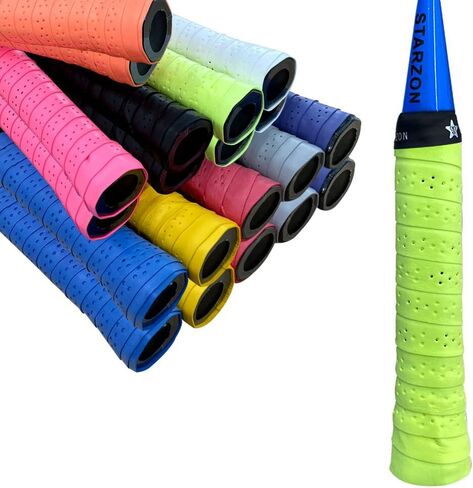 قبضة مضرب مضادة للانزلاق مثقوبة للتنس OverGrip كرة الريشة وكرة البيسبول مزيج الألوان من 20 قطعة in Kuwait
