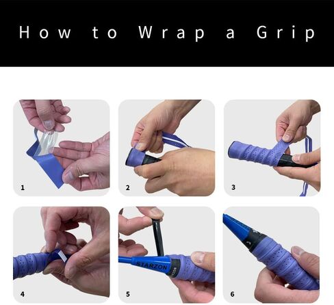 قبضة مضرب مضادة للانزلاق مثقوبة للتنس OverGrip كرة الريشة وكرة البيسبول مزيج الألوان من 20 قطعة in Kuwait