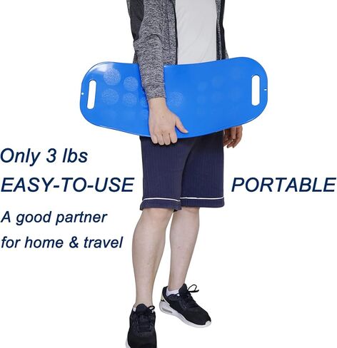 KEEN Balance Simply Board with Workout Mat - Yoga Fitness Balance Board for Core Training, Blue in Kuwait