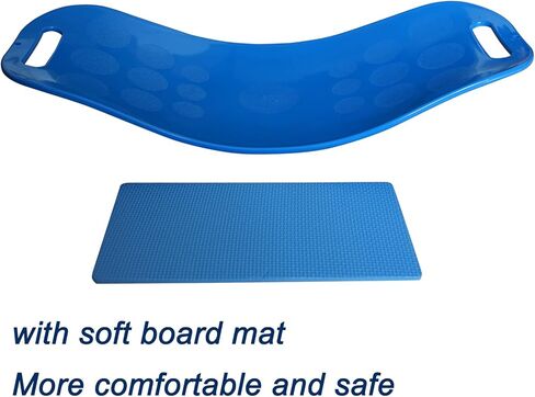 KEEN Balance Simply Board with Workout Mat - Yoga Fitness Balance Board for Core Training, Blue in Kuwait