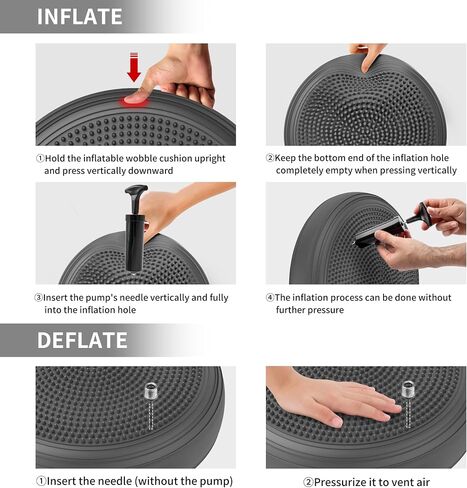 Inflated Wobble Cushion-Wiggle Seat to Improve Posture, Fitness, Stability for Sensory Kids,Balance Disc with Pump to Relief Back Pain,Core Strength in Saudi Arabia