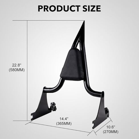 مسند ظهر للركاب قطعة واحدة قابل للتعديل مع قفل مناسب Harley Breakout FXSB FXSE FXST مع طقم إرساء (قطعة واحدة-أسود) in Kuwait