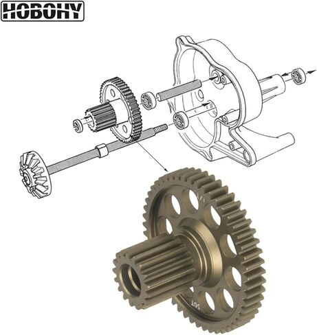 الألومنيوم 17T/50T مكافحة والعتاد TLB1750 ل Tamiya CW01 الهيكل علب الاغذية الجندب الدبور RC عربات التي تجرها الدواب سيارة استبدال ترقية أجزاء in Kuwait