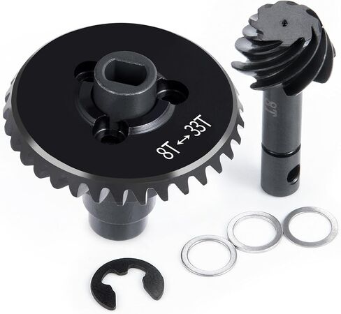 QUE-T 1 Set Bevel Gear Overdrive Gear for 1/10 Axial Scx10-II 90046 RC Crawler Car Upgrade (30T/8T) in Saudi Arabia
