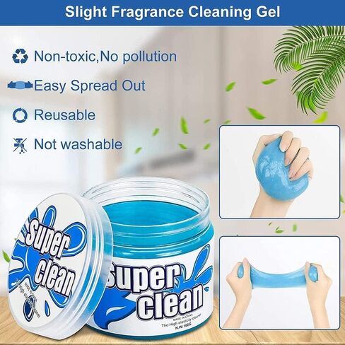 iCoolmate Cleaning Gel for Car Detailing Tools Clean Kit Universal Car Detailing Cleaning Supplies Putty Gel for Car Accessories Interior Cleaner Keyboard Cleaner and More (Blue) in Saudi Arabia