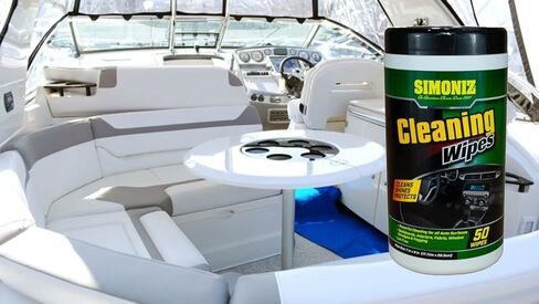 Simoniz Auto Cleaning Wipes – Interior Detailer for Convenient Cleanup – Includes 50 Wipes for All Surfaces Including Dashboards, Fabric, Windows & Screens - Great for Cars, Trucks, SUVs, Boats in Kuwait