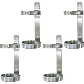 Stainless Steels Gas Bottle Storage Rack Hold 2 4 10 L, Portable Wall Mounted Oxygen Tank Holder Argon Storage, Nitrogen & Argon Bottle Bracket for Laboratory/Works,4pack-Dia 17.5cm (7in) in Kuwait