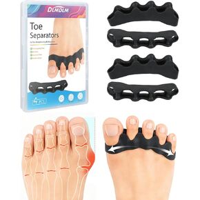 4 قطع من فواصل أصابع القدم من السيليكون لتصحيح محاذاة أصابع القدم للنساء والرجال، وأداة تمليس فواصل أصابع القدم لتخفيف الورم وأصابع القدم المطرقية وأصابع القدم المتداخلة (متوسطة) in Kuwait