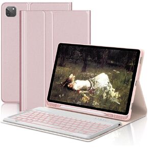 iPad Pro 12.9 Case with Keyboard (6th, 5th, 4th, 3rd Generation) - Backlit, Wireless, Bluetooth, Detachable - Smart Keyboard Folio Case for iPad Pro 12.9-inch with Pencil Holder (Blue) in Kuwait