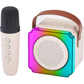 Mini Karaoke Machine for Kids and Adults,Portable Bluetooth Karaoke Machine with Wireless Microphone (Pink-1) in Saudi Arabia