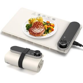 وسادة الاحترار المحمولة-7-Temp Electric Food Warmer (100-212 درجة فهرنهايت) ، تسخين سريع وحتى لتناول الغداء/العشاء ، مناسب لصندوق الغداء غير القابل للصدأ/السيراميك/الزجاج ، و 4 ساعات أوتوماتيكية قابلة للطي مضغوط in Kuwait