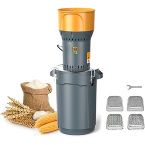 60L Grain Mill Grinder Electric Corn Grinder, Agricultural Feed Grain Mill Grinder for Wheat Corn Spice, 1300W Dust-free Automatic Dry Wheat Mill Grinder with 5 Filter in Saudi Arabia