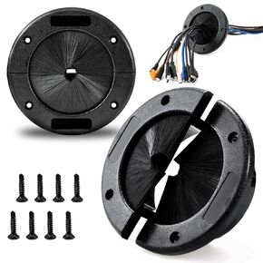 2 حزمة من الحلقات الدائرية للفرشاة مقاس 4 بوصات، هيكل حلقة معدنية كبيرة محدثة لإدارة تدفق الهواء في الأرضية المرتفعة، وإدارة كابلات أرضية جدار مركز البيانات المنزلي (أسود غامق) in Kuwait