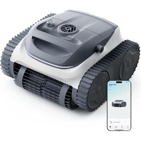 (ترقية 2026) Bubot 700 مكنسة حمام السباحة الروبوتية اللاسلكية لحمامات السباحة الداخلية، منظف حمام السباحة فوق الأرض مع التحكم في التطبيق والملاحة الذكية، تنظيف خط الماء على الحائط الأرضي، وقت تشغيل يصل إلى 210 دقيقة، أبيض in Kuwait