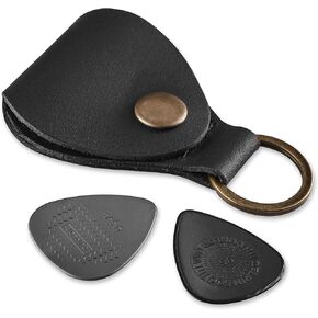 سلسلة مفاتيح جلدية لحامل اختيار الجيتار، حقيبة حامل اختيار الجيتار، حقيبة حافظات مفاتيح Plectrum، هدية للاعبي الجيتار كونياك in Kuwait