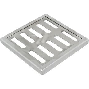 300x300mm Stainless Steel Drain Grate, Large Outdoor Drainage Cover With Frame, Fast Water Anti Clog Design For Residential Municipal Road(150 * 150 * 20 * 2mm) in Kuwait
