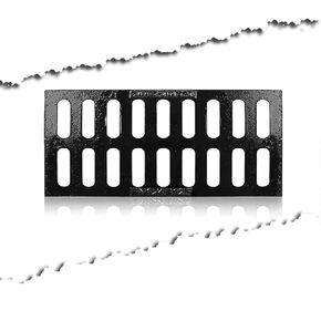 Heavy Duty Cast Iron Channel Drain Grate - Durable Outdoor Yard Drainage Solution for Metal Sewer, Fence, Catch Basin, Trench Drain Cover - 29.5"x17.7"x1.2" in Kuwait