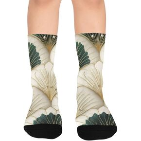 جوارب للمشي لمسافات طويلة بطباعة مروحة آرت ديكو - جوارب شتوية حرارية سميكة دافئة للأولاد والبنات الصغار للمدرسة، والارتداء اليومي والأنشطة الخارجية in Kuwait