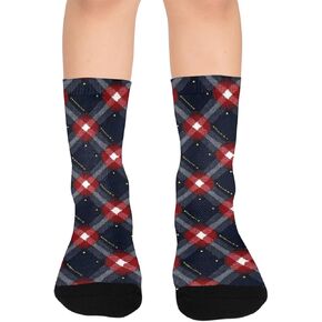 جوارب داكنة لامعة منقوشة للمشي لمسافات طويلة - جوارب شتوية حرارية سميكة دافئة للأولاد والبنات الصغار للمدرسة، والارتداء اليومي والأنشطة الخارجية in Kuwait