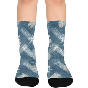 جوارب Frosty Check Vibe Blue للمشي لمسافات طويلة - جوارب شتوية حرارية سميكة دافئة للأولاد والبنات الصغار للمدرسة، والارتداء اليومي والأنشطة الخارجية in Kuwait