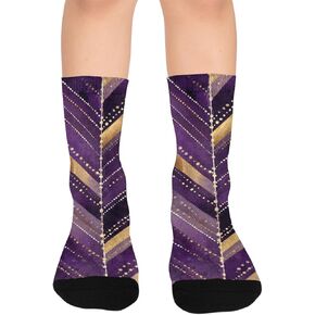 جوارب ترتان فيبي الأرجوانية الفاخرة للمشي لمسافات طويلة - جوارب شتوية حرارية سميكة دافئة للأطفال الصغار للأولاد والبنات للمدرسة، والارتداء اليومي والأنشطة الخارجية in Kuwait