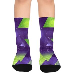 جوارب Galaxy Prism Glow Purple للمشي لمسافات طويلة - جوارب شتوية حرارية سميكة دافئة للأولاد والبنات للمدرسة، والارتداء اليومي والأنشطة الخارجية in Kuwait