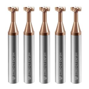 كربيد T فتحة نهاية المطاحن 4 طلاء TiSiN الناي ، للصلب الكربوني ، سبائك الصلب ، الحديد الزهر إلخ. 5 قطع D4x3x50mm in Kuwait