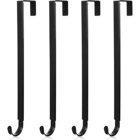 4 عبوات من خطافات المنشفة والمعاطف فوق الباب منظم للحمام، شماعة خطاف باب قابلة للتعديل من 15 إلى 25 بوصة، شماعة إكليل أمامية شديدة التحمل بدون خطافات حفر للاستخدامات المتعددة، مناسبة لغرف المراحيض in Kuwait