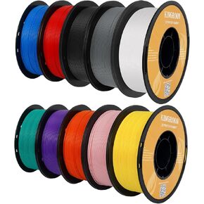 Kingroon خيوط طابعة PLA ثلاثية الأبعاد عالية السرعة 1.75 مم، خيوط طابعة ثلاثية الأبعاد سريعة لخيوط طباعة مفرطة 30-600 مم/ثانية، دقة الأبعاد +/- 0.03 مم، بكرة بلاستيكية 1 كجم (2.2 رطل) (أبيض) in Kuwait