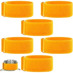 SATINIOR 6 Pack 2" X18.5" Adjustable Hook and Loop Strap with Metal Buckle Reusable Cinch Safety Multipurpose Securing Straps Nylon Webbing Fits 3" Cam Groove Fitting in Kuwait