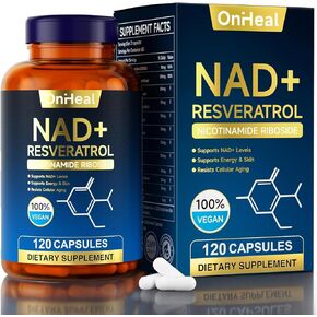 resveratrol Supplement for Energy & Skin - Anti-Aging Booster with resveratrol - Supports Cellular Health & Focus - 120 Capsules in Saudi Arabia