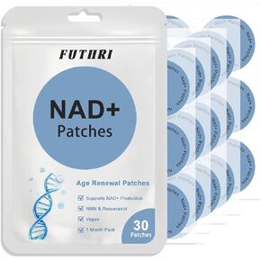 NAD+Patches,Vegan, 60 Count | NAD Patches for Women & Men | NAD+ Patch for Energy & Healthy Aging | with CoQ10 & Nicotinamide | Comfortable All-Day Wear 60 Day in Saudi Arabia