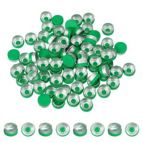 PATIKIL 150 Pcs Plastic Vial Caps, 13mm Aluminum Plastic Vial Top Caps Vial Seals for Lab Glass Vial Oral Liquid Bottles Freeze Dried Bottles, Green in Kuwait