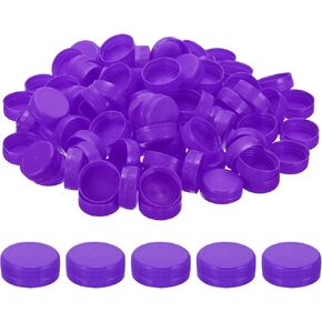 PATIKIL 38mm/1.5" Inner Plastic Bottle Cap, 200Pcs Replacement Screw Bottle Cap Storage Jug Lids for Craft DIY Juice Water Milk, Black in Saudi Arabia