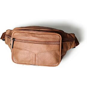 Leather Fanny Pack Travel Waist Bag 7 Pockets Waist Pack.Suitable for Outdoor Mountaineering Travel Camping Cycling Running etc FANNING511 Fanny pack (Black) in Saudi Arabia