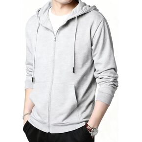 Unisex Full-Zip Fleece Hoodie, Soft Casual Pullover with Front Pockets for Everyday Wear in Kuwait
