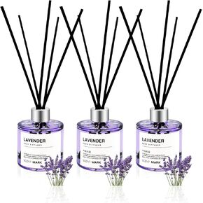 Reed Diffuser Set of 3 Pack,50ML Lavender Jasmine Gardenia Scented Oil Diffuser with 5 Sticks,Home Fragrance Reed Diffuser for Bedroom Bathroom Office (Lavender/Jasmine/Gardenia) in Saudi Arabia