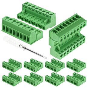 28 مجموعات 2P 3P 4P 5P تشكيلة كتلة المحطة، 5.08 مم الملعب PCB جبل المسمار محطة كتلة موصل ل 24-12AWG in Kuwait