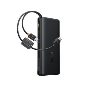 Baseus Nomos Power Bank, 67W Foldable Wall Plug and 10,000mAh 35W Portable Charger, 3-in-1 Travel Essentials Battery Pack Built-in USB-C Cable, for iPhone 16 15 Series, Samsung, MacBook, Laptop in Saudi Arabia