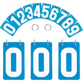 TopTie 4 Sets PVC Number Cards, Plastic Portable 0-9 Flip Scorekeeper, 3-1/8" x 5-1/2" in Kuwait